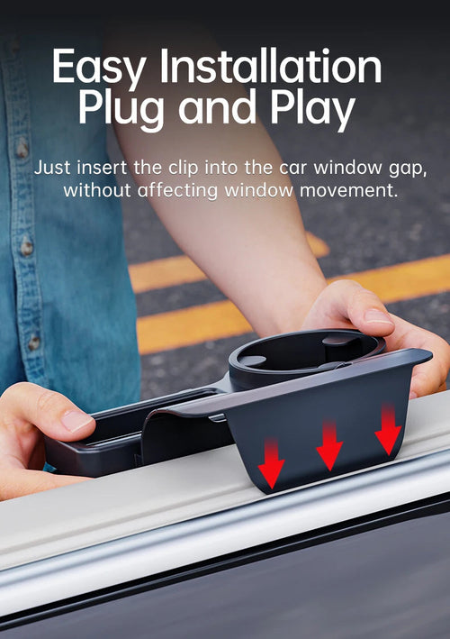 Car Cup Stand Phone Holder Mount Tray Side Door Window Storage Barrel