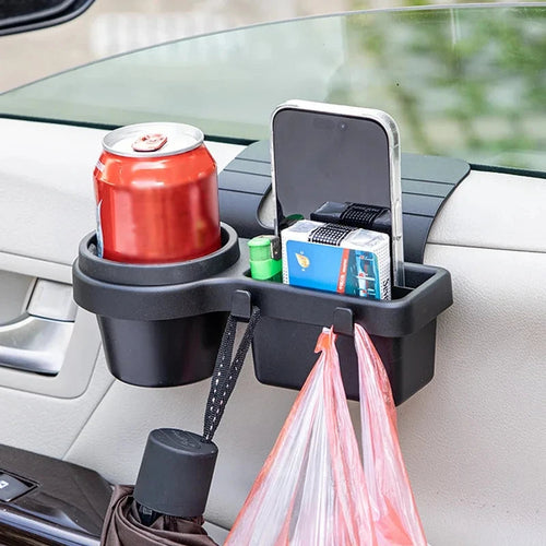 Car Cup Stand Phone Holder Mount Tray Side Door Window Storage Barrel