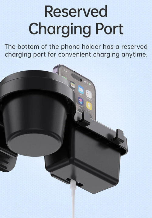 Car Cup Stand Phone Holder Mount Tray Side Door Window Storage Barrel