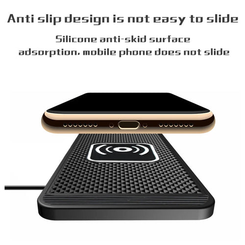 Wireless Car Charger Charging Pad 15w Non Slip Qi Fast Charger For Car