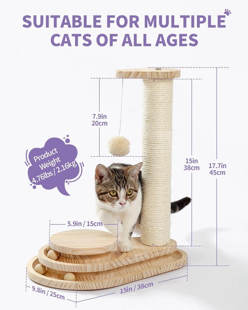 Indoor Cat Soft Scratching Board And Interactive Ball Track Toy Cat
