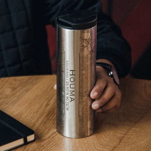 Houma - Louisiana Engraved Map Tumbler