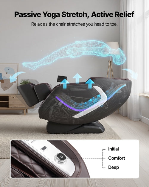 Massage Chair, 4D Full Body Zero Gravity Recliner with SL Track, Yoga