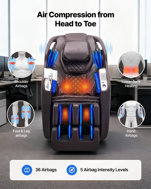 Massage Chair, 4D Full Body Zero Gravity Recliner with SL Track, Yoga