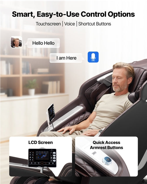 Massage Chair, 4D Full Body Zero Gravity Recliner with SL Track, Yoga