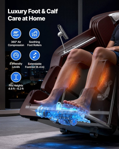 Massage Chair, 4D Full Body Zero Gravity Recliner with SL Track, Yoga