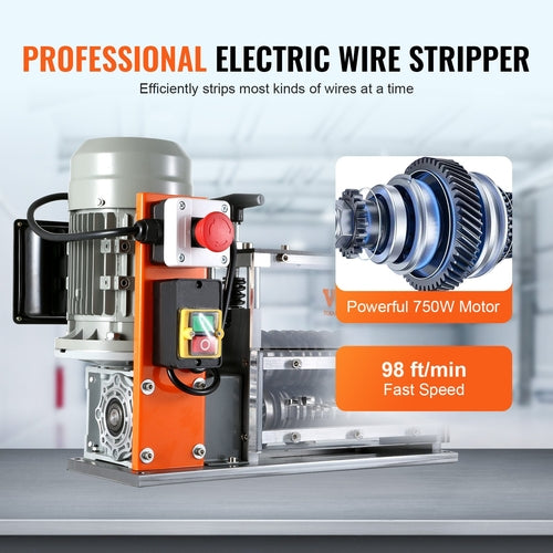 Automatic Wire Stripping Machine, 1.5 mm-40 mm Electric Motorized