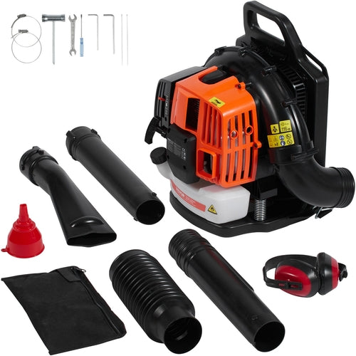 Backpack Leaf Blower, 63CC 2-Cycle Gas Leaf Blower with 1.89L Fuel