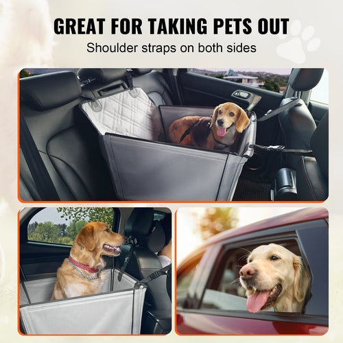 Dog Car Seat, Waterproof Dog Booster Seat for Car with Support Frame,
