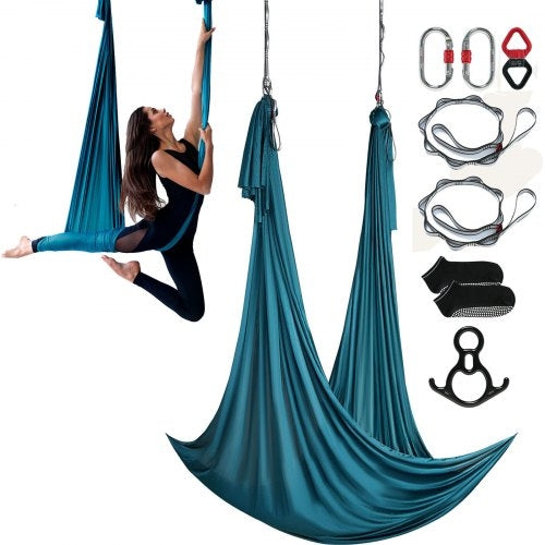 Aerial Silk & Yoga Swing, 11 Yards, Aerial Yoga Hammock Kit with