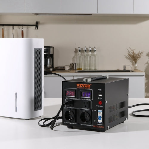 Voltage Converter Transformer, 2000VA, Heavy Duty Step Up/Down