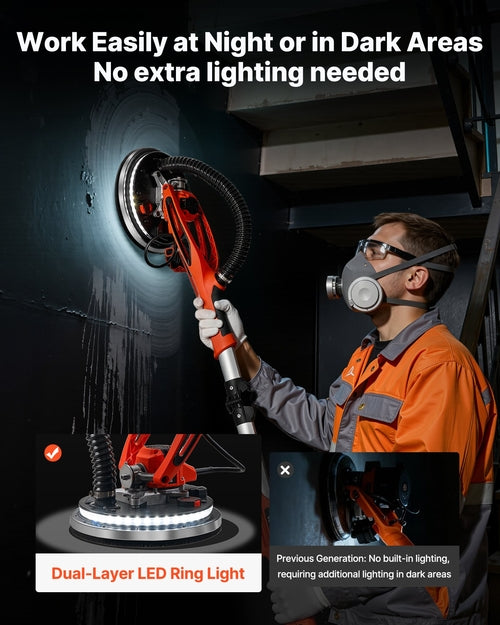 Drywall Sander, 950W Electric Drywall Sander, Popcorn Ceiling Removal