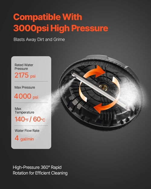 15in Pressure Washer Surface Cleaner, Plastic Pressure Washer