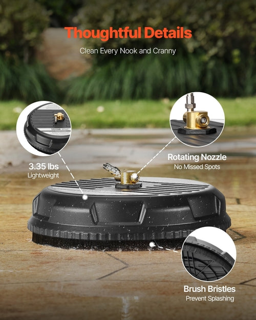 15in Pressure Washer Surface Cleaner, Plastic Pressure Washer