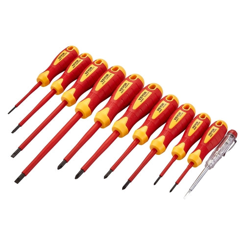 Insulated Screwdriver Set, 11-Piece Professional Electrical