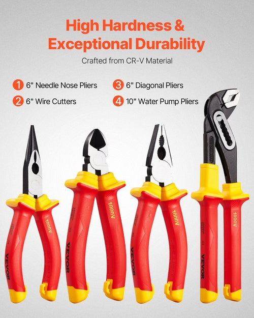 Insulated Screwdriver Set, 12-Piece Professional Electrical