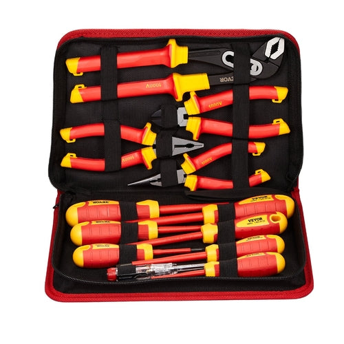 Insulated Screwdriver Set, 12-Piece Professional Electrical