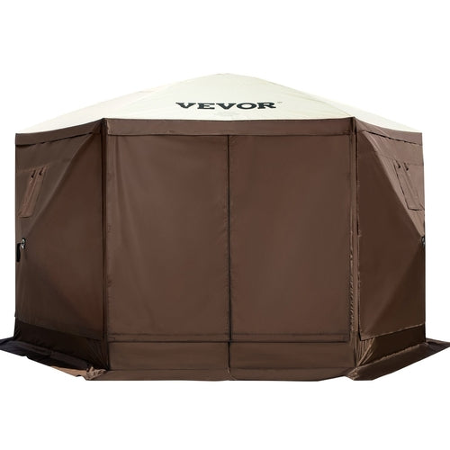 Gazebo Screen Tent, 10 x 10 ft, 6 Sided Pop-up Camping Canopy Shelter