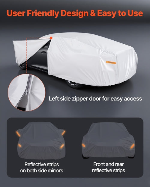 Car Cover, Car Cover Waterproof for Full Size European Sedan Cars