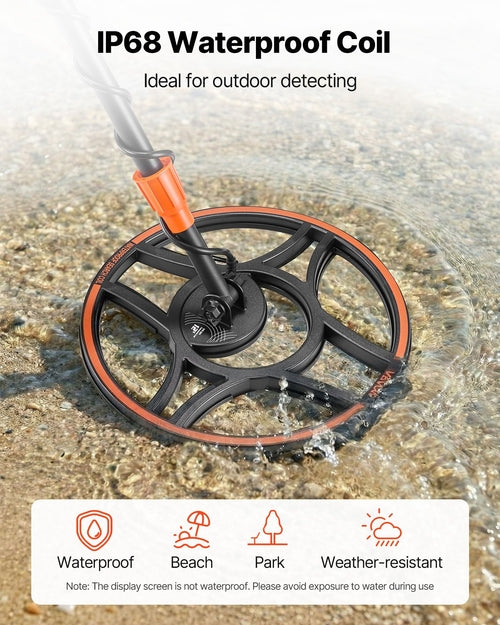 Waterproof Metal Detector, 304.8 mm, Professional High Accuracy Gold