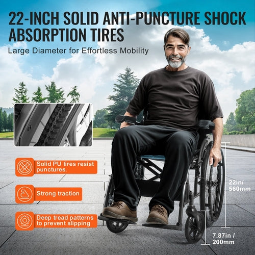 Wheelchair, Durable Aluminum Alloy Ultra-Lightweight Wheelchairs,