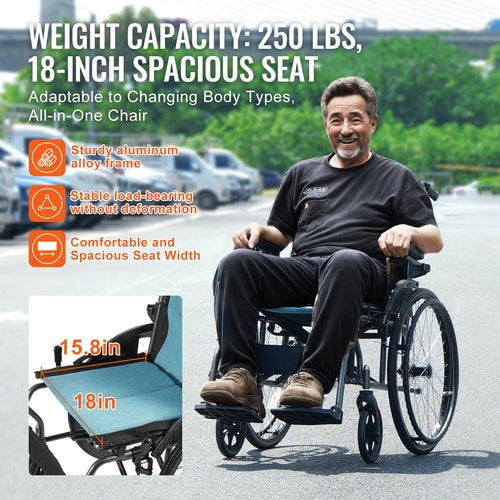 Wheelchair, Durable Aluminum Alloy Ultra-Lightweight Wheelchairs,