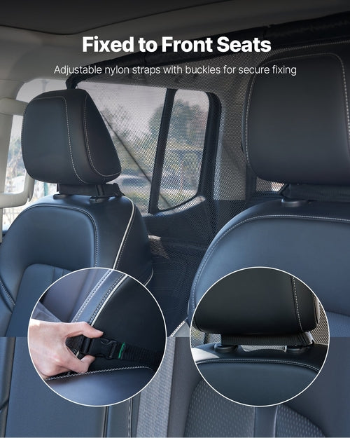 Dog Car Barrier, 56in Wide Car Divider for Front Seats Installation,