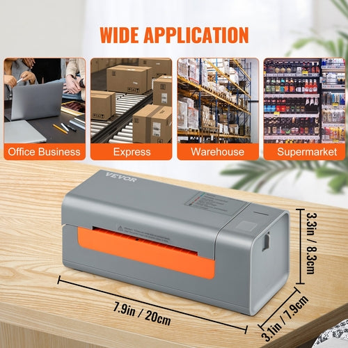 Thermal Label Printer, 203DPI 60pcs/min for 4x6 Mailing Packages, USB