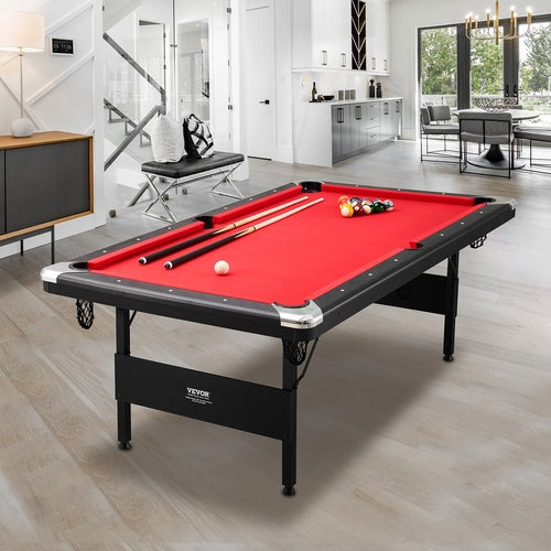 Billiards Table, 213 cm Pool Table, Portable Foldable Space-Saving