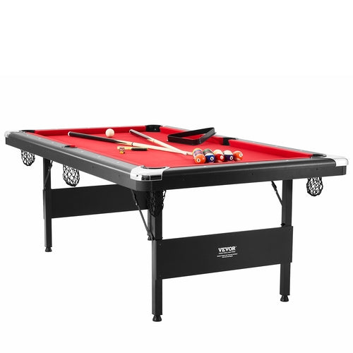 Billiards Table, 213 cm Pool Table, Portable Foldable Space-Saving
