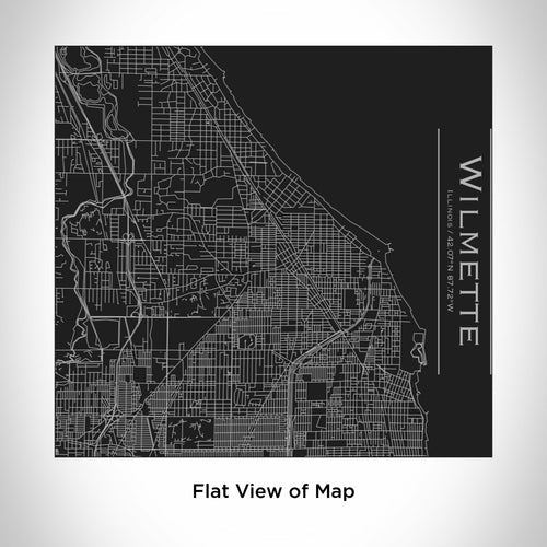Wilmette - Illinois Engraved Map Tumbler in Matte Black